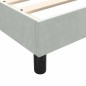 vidaXL Boxspringbett mit Matratze Hellgrau 80x220 cm Samt vidaXL Boxspringbett mit Matratze Hellgrau 80x220 cm Samt