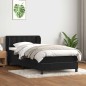 vidaXL Boxspringbett mit Matratze Schwarz 80x220 cm Samt vidaXL Boxspringbett mit Matratze Schwarz 80x220 cm Samt
