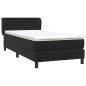vidaXL Boxspringbett mit Matratze Schwarz 80x220 cm Samt vidaXL Boxspringbett mit Matratze Schwarz 80x220 cm Samt