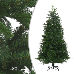 Künstlicher Weihnachtsbaum LEDs & Kugeln Grün 180 cm PVC & PE