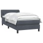 vidaXL Boxspringbett mit Matratze Dunkelgrau 90x220 cm Samt vidaXL Boxspringbett mit Matratze Dunkelgrau 90x220 cm Samt