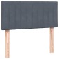 vidaXL Boxspringbett mit Matratze Dunkelgrau 90x220 cm Samt vidaXL Boxspringbett mit Matratze Dunkelgrau 90x220 cm Samt