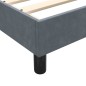 vidaXL Boxspringbett mit Matratze Dunkelgrau 90x220 cm Samt vidaXL Boxspringbett mit Matratze Dunkelgrau 90x220 cm Samt