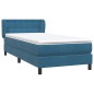 vidaXL Boxspringbett mit Matratze Dunkelblau 90x210 cm Samt vidaXL Boxspringbett mit Matratze Dunkelblau 90x210 cm Samt