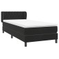 vidaXL Boxspringbett mit Matratze Schwarz 90x220 cm Samt vidaXL Boxspringbett mit Matratze Schwarz 90x220 cm Samt