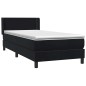 vidaXL Boxspringbett mit Matratze Schwarz 90x220 cm Samt vidaXL Boxspringbett mit Matratze Schwarz 90x220 cm Samt