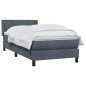 vidaXL Boxspringbett mit Matratze Dunkelgrau 80x220 cm Samt vidaXL Boxspringbett mit Matratze Dunkelgrau 80x220 cm Samt