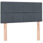 vidaXL Boxspringbett mit Matratze Dunkelgrau 80x220 cm Samt vidaXL Boxspringbett mit Matratze Dunkelgrau 80x220 cm Samt