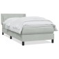 vidaXL Boxspringbett mit Matratze Hellgrau 90x220 cm Samt vidaXL Boxspringbett mit Matratze Hellgrau 90x220 cm Samt