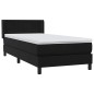vidaXL Boxspringbett mit Matratze Schwarz 90x220 cm Samt vidaXL Boxspringbett mit Matratze Schwarz 90x220 cm Samt