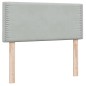 vidaXL Boxspringbett mit Matratze Hellgrau 90x210 cm Samt vidaXL Boxspringbett mit Matratze Hellgrau 90x210 cm Samt