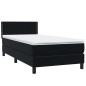 vidaXL Boxspringbett mit Matratze Schwarz 90x210 cm Samt vidaXL Boxspringbett mit Matratze Schwarz 90x210 cm Samt