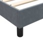 vidaXL Boxspringbett mit Matratze Dunkelgrau 80x220 cm Samt vidaXL Boxspringbett mit Matratze Dunkelgrau 80x220 cm Samt