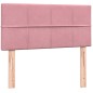 vidaXL Boxspringbett mit Matratze Rosa 80x210 cm Samt vidaXL Boxspringbett mit Matratze Rosa 80x210 cm Samt