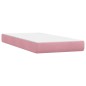 vidaXL Boxspringbett mit Matratze Rosa 80x210 cm Samt vidaXL Boxspringbett mit Matratze Rosa 80x210 cm Samt