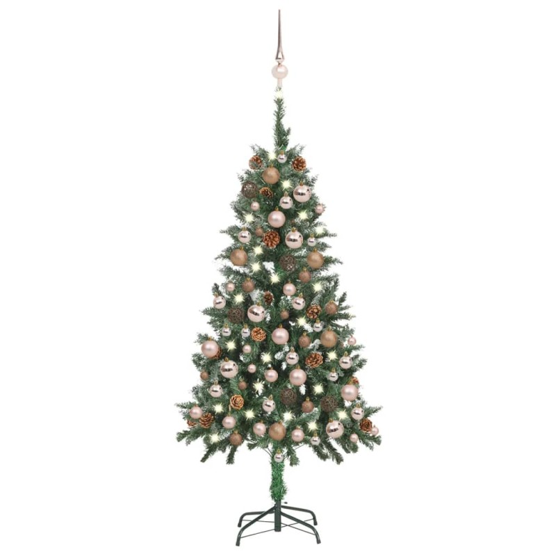 Künstlicher Weihnachtsbaum mit LEDs, Kugeln & Zapfen 150 cm Künstlicher Weihnachtsbaum mit LEDs, Kugeln & Zapfen 150 cm