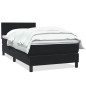 vidaXL Boxspringbett mit Matratze Schwarz 80x220 cm Samt vidaXL Boxspringbett mit Matratze Schwarz 80x220 cm Samt