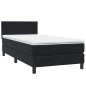 vidaXL Boxspringbett mit Matratze Schwarz 80x220 cm Samt vidaXL Boxspringbett mit Matratze Schwarz 80x220 cm Samt