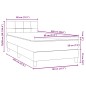 vidaXL Boxspringbett mit Matratze Schwarz 80x220 cm Samt vidaXL Boxspringbett mit Matratze Schwarz 80x220 cm Samt
