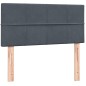 vidaXL Boxspringbett mit Matratze Dunkelgrau 90x220 cm Samt vidaXL Boxspringbett mit Matratze Dunkelgrau 90x220 cm Samt