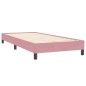 vidaXL Boxspringbett mit Matratze Rosa 100x220 cm Samt vidaXL Boxspringbett mit Matratze Rosa 100x220 cm Samt