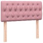 vidaXL Boxspringbett mit Matratze Rosa 100x220 cm Samt vidaXL Boxspringbett mit Matratze Rosa 100x220 cm Samt