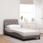 vidaXL Bettgestell mit LED ohne Matratze Taupe 90x190 cm Stoff vidaXL Bettgestell mit LED ohne Matratze Taupe 90x190 cm Stoff