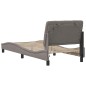 vidaXL Bettgestell mit LED ohne Matratze Taupe 90x190 cm Stoff vidaXL Bettgestell mit LED ohne Matratze Taupe 90x190 cm Stoff