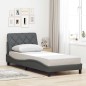 vidaXL Bettgestell mit LED ohne Matratze Dunkelgrau 90x190 cm Stoff vidaXL Bettgestell mit LED ohne Matratze Dunkelgrau 90x190 cm Stoff