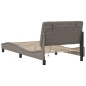 vidaXL Bettgestell mit LED ohne Matratze Taupe 100x200 cm Stoff vidaXL Bettgestell mit LED ohne Matratze Taupe 100x200 cm Stoff
