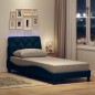 vidaXL Bettgestell mit LED ohne Matratze Blau 80x200 cm Stoff vidaXL Bettgestell mit LED ohne Matratze Blau 80x200 cm Stoff