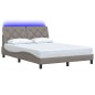 vidaXL Bettgestell mit LED ohne Matratze Taupe 120x200 cm Stoff vidaXL Bettgestell mit LED ohne Matratze Taupe 120x200 cm Stoff