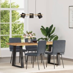 vidaXL Esszimmerstühle 4 Stk. Dunkelgrau Samt