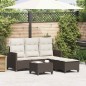 vidaXL 3-tlg. Garten-Sofagarnitur mit Kissen L-Form Braun Poly Rattan vidaXL 3-tlg. Garten-Sofagarnitur mit Kissen L-Form Braun Poly Rattan