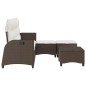 vidaXL 3-tlg. Garten-Sofagarnitur mit Kissen L-Form Braun Poly Rattan vidaXL 3-tlg. Garten-Sofagarnitur mit Kissen L-Form Braun Poly Rattan