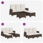 vidaXL 3-tlg. Garten-Sofagarnitur mit Kissen L-Form Braun Poly Rattan vidaXL 3-tlg. Garten-Sofagarnitur mit Kissen L-Form Braun Poly Rattan