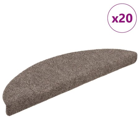 vidaXL Stufenmatten Selbstklebend 20 Stk. Beige 56x17x3 cm
