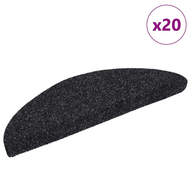 vidaXL Stufenmatten Selbstklebend 20 Stk. Schwarz 56x17x3 cm vidaXL Stufenmatten Selbstklebend 20 Stk. Schwarz 56x17x3 cm