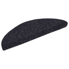 vidaXL Stufenmatten Selbstklebend 20 Stk. Schwarz 56x17x3 cm