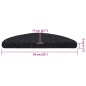 vidaXL Stufenmatten Selbstklebend 20 Stk. Schwarz 56x17x3 cm vidaXL Stufenmatten Selbstklebend 20 Stk. Schwarz 56x17x3 cm