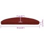 vidaXL Stufenmatten Selbstklebend 30 Stk. Rot 56x17x3 cm vidaXL Stufenmatten Selbstklebend 30 Stk. Rot 56x17x3 cm