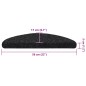 vidaXL Stufenmatten Selbstklebend 30 Stk. Schwarz 56x17x3 cm vidaXL Stufenmatten Selbstklebend 30 Stk. Schwarz 56x17x3 cm