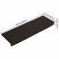 vidaXL Stufenmatten Selbstklebend 30 Stk. Dunkelbraun 65x21x4 cm vidaXL Stufenmatten Selbstklebend 30 Stk. Dunkelbraun 65x21x4 cm