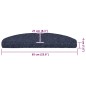 vidaXL Stufenmatten Selbstklebend 30 Stk. Blau 65x21x4 cm vidaXL Stufenmatten Selbstklebend 30 Stk. Blau 65x21x4 cm