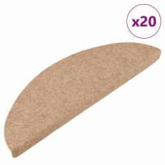 vidaXL Stufenmatten Selbstklebend 20 Stk. Beige 65x22,5x3,5 cm