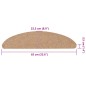 vidaXL Stufenmatten Selbstklebend 20 Stk. Beige 65x22,5x3,5 cm vidaXL Stufenmatten Selbstklebend 20 Stk. Beige 65x22,5x3,5 cm