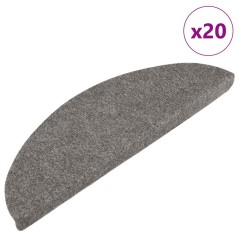 vidaXL Stufenmatten Selbstklebend 20 Stk. Grau 65x22,5x3,5 cm