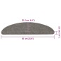 vidaXL Stufenmatten Selbstklebend 20 Stk. Grau 65x22,5x3,5 cm vidaXL Stufenmatten Selbstklebend 20 Stk. Grau 65x22,5x3,5 cm