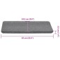 vidaXL Stufenmatten Selbstklebend 30 Stk. Grau 65x24,5x3,5 cm vidaXL Stufenmatten Selbstklebend 30 Stk. Grau 65x24,5x3,5 cm