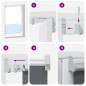 vidaXL Verdunkelungsrollo Weiß 130x175 cm Stoffbreite 126,6 cm vidaXL Verdunkelungsrollo Weiß 130x175 cm Stoffbreite 126,6 cm